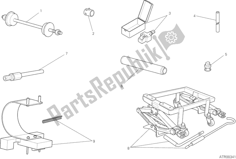All parts for the Workshop Service Tools, Frame of the Ducati Scrambler Full Throttle USA 803 2019